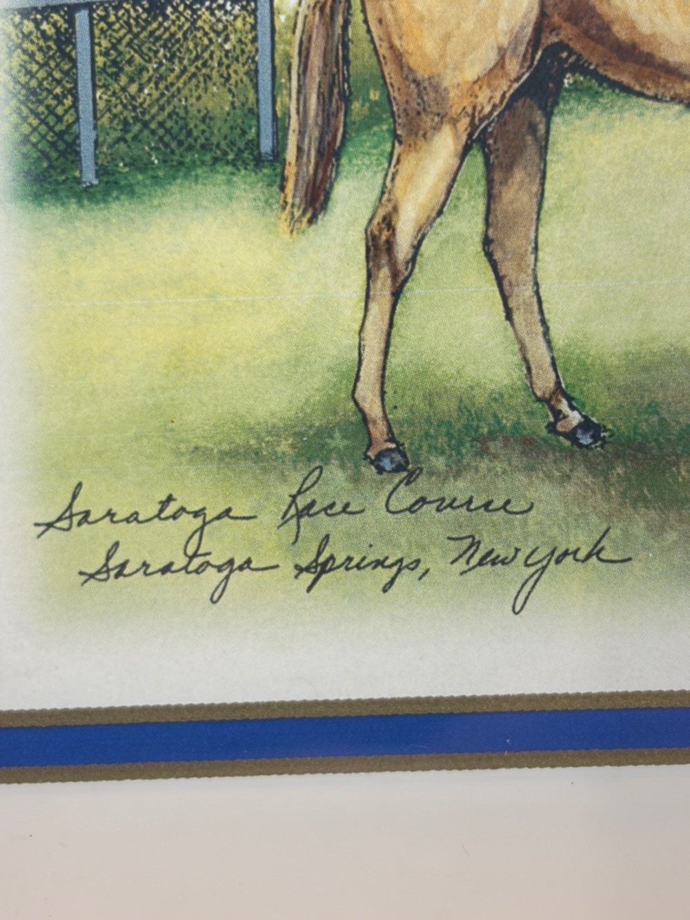Jockey Horse Rider Equestrian Print Artwork Gold Tone Wooden Frame Art Decor - Picture 3 of 9